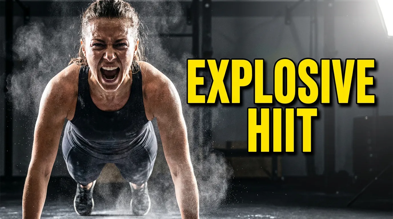 High-energy fitness channel style visual